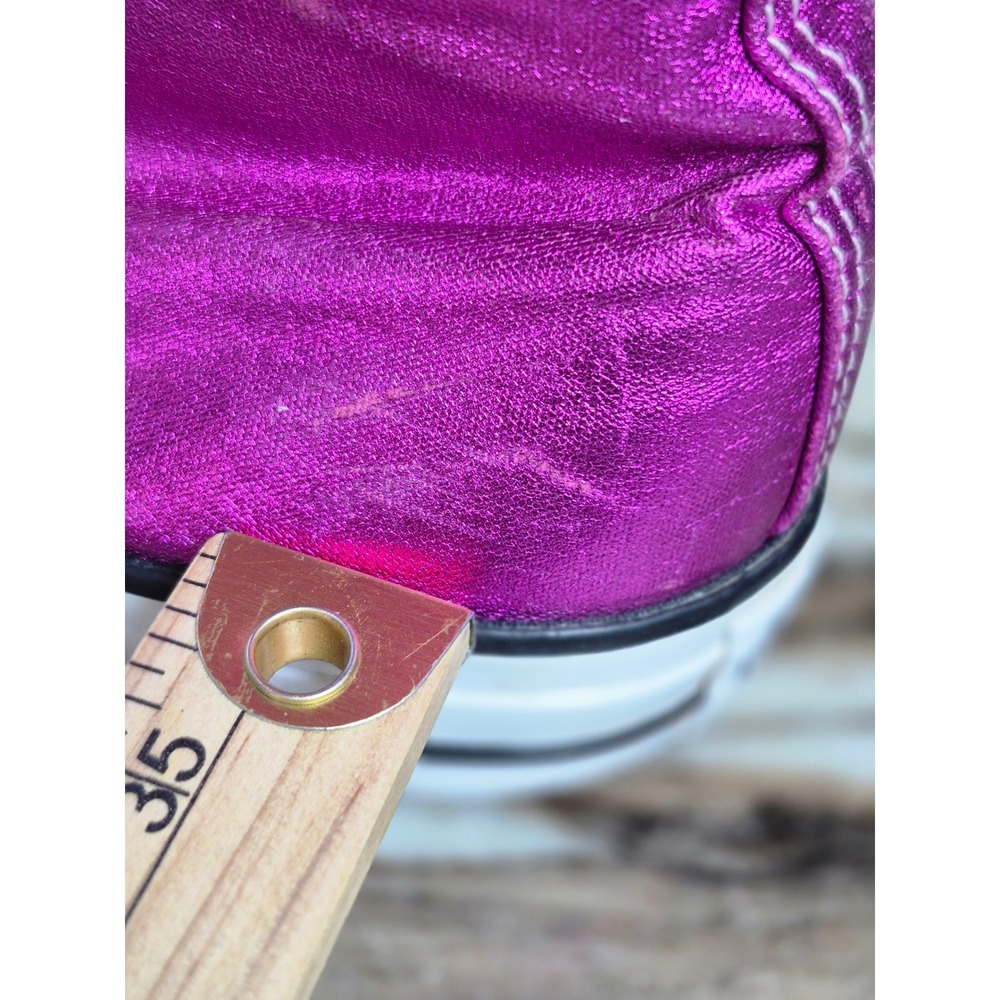 Converse Chuck Taylor All Star High Top Metallic Fuchsia Pink W 8 Barbiecore - Picture 10 of 12